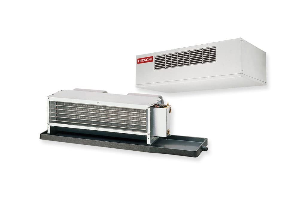 冰水送風機與風機盤管設備近照