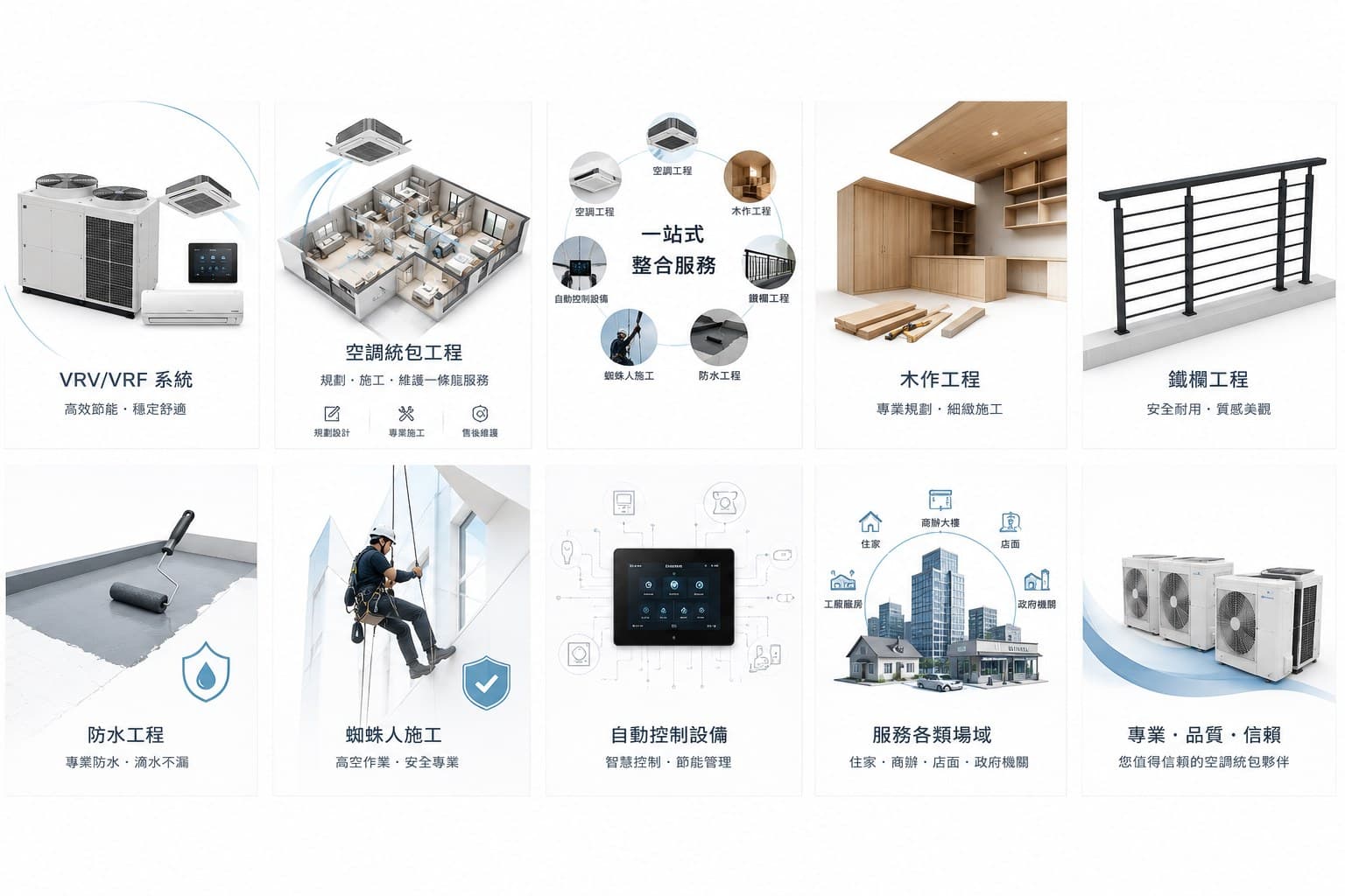 空調統包工程整合服務項目總覽